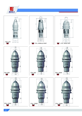 B47k22h-Karbid-Kugel-Zähne für Härte des Eimer-Felsen-Bohrers 45-55hrc